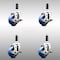 Service Caster 3 Inch 316SS Solid Poly Swivel 3/4 Inch Expanding Stem Caster Set Brake SCC SCC-SS316EX20S314-SPUS-TLB-34-4 - alternate 1